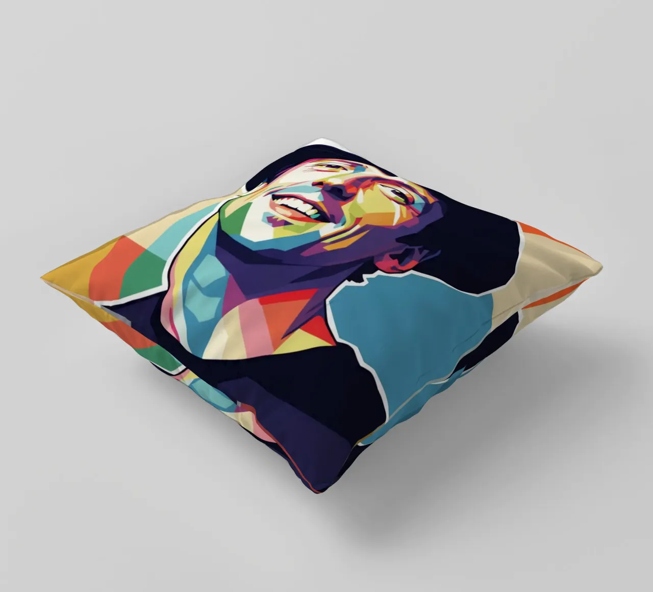 Ritratto pop art di Jason Mraz cuscino da Hantamrata