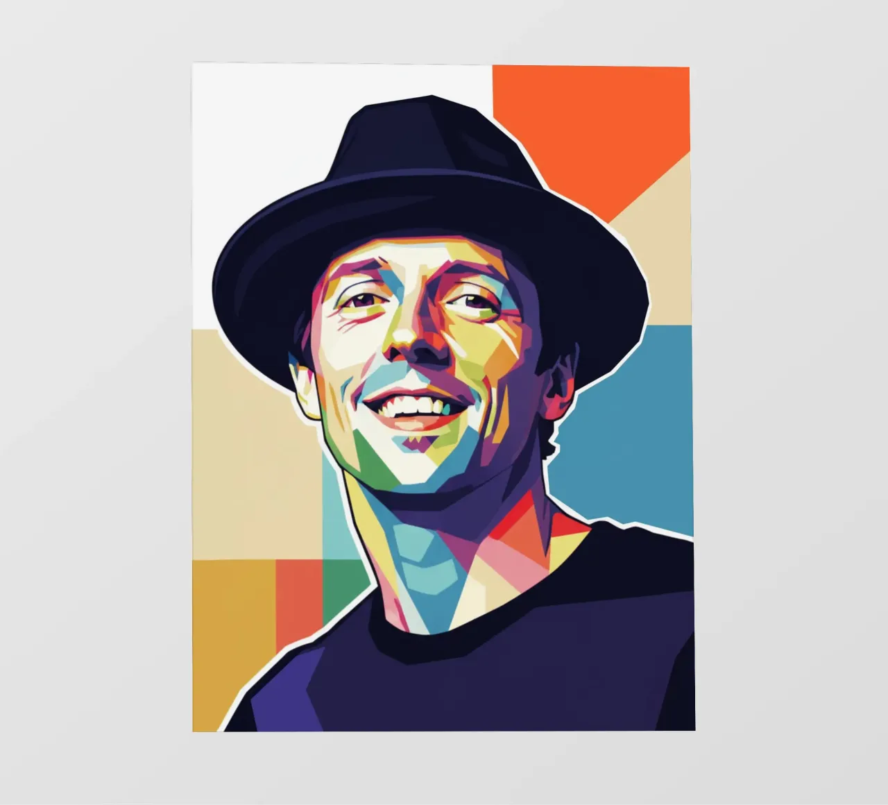 Ritratto pop art di Jason Mraz pellicola backlit da Hantamrata
