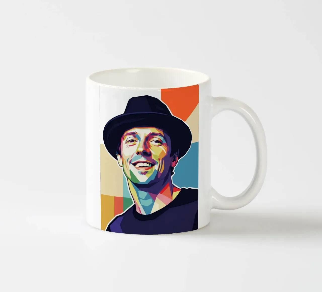 Ritratto pop art di Jason Mraz tazza in ceramica da Hantamrata