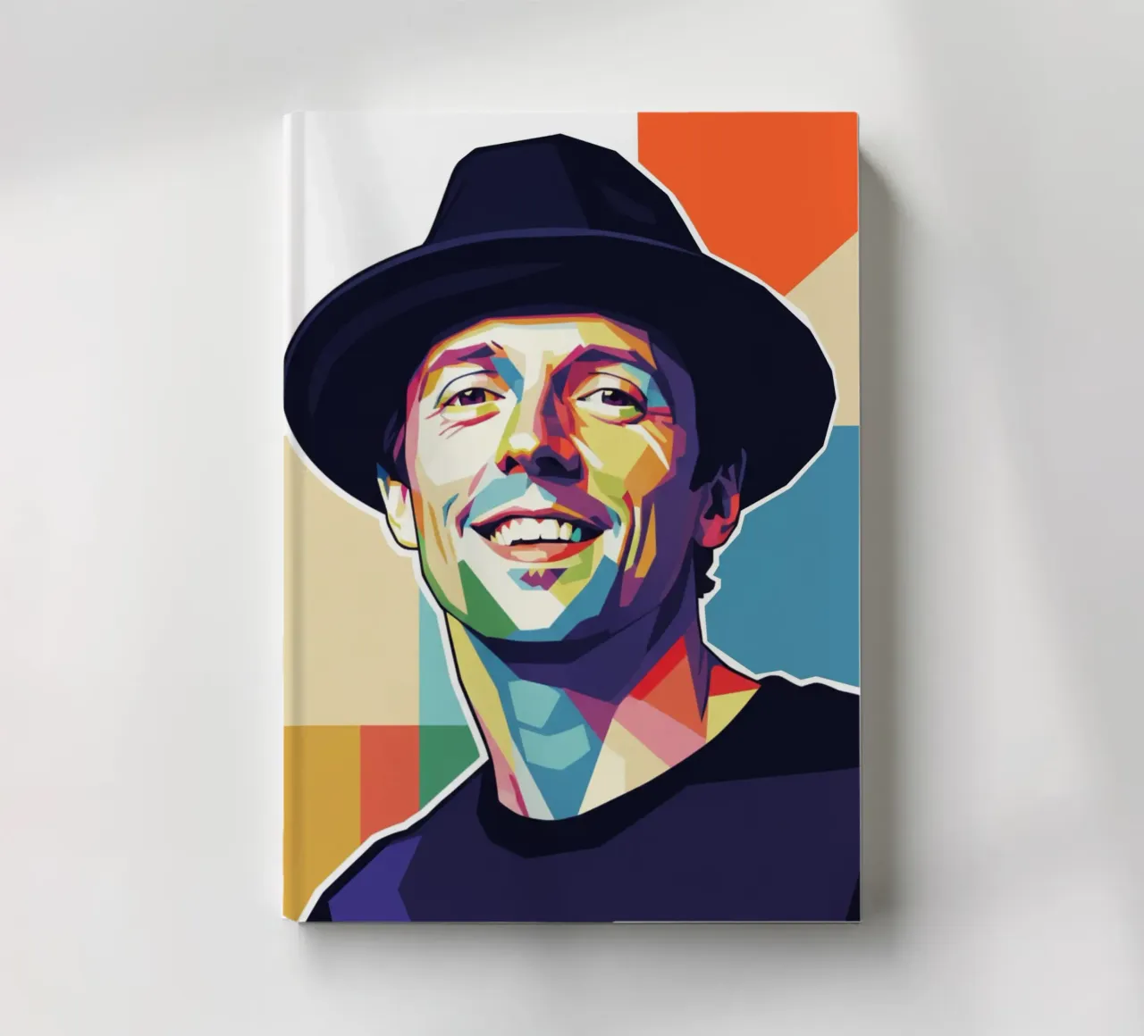 Jason Mraz pop art portrait notebook by Hantamrata