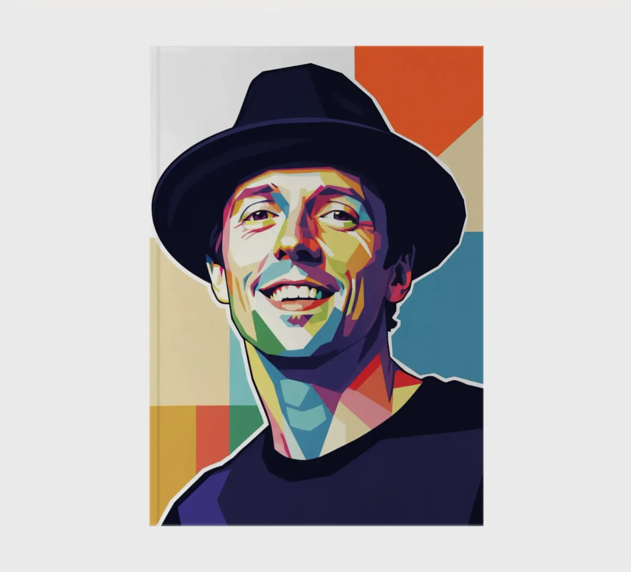 Jason Mraz pop art portrait notebook by Hantamrata