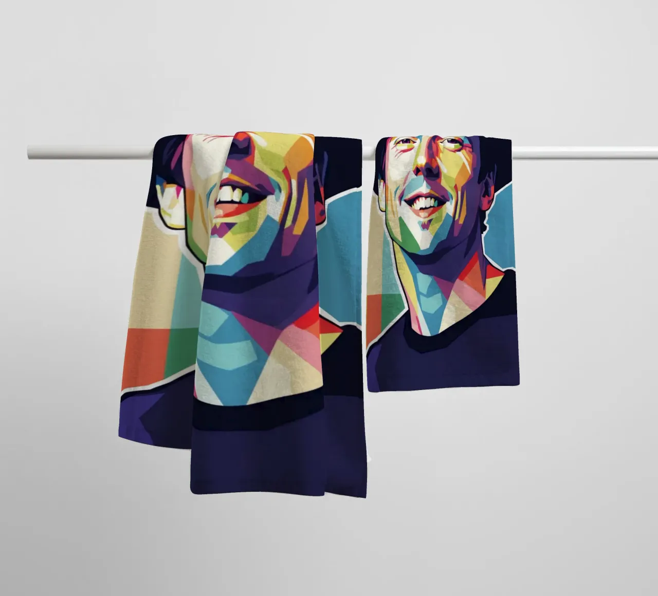 Ritratto pop art di Jason Mraz asciugamano da bagno da Hantamrata