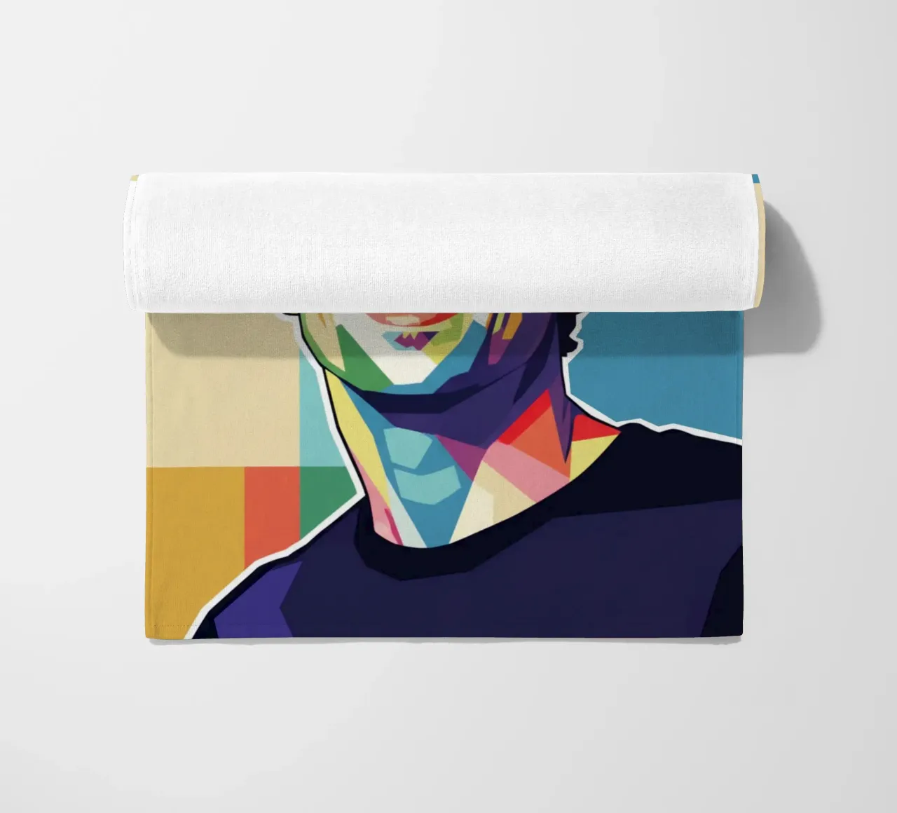 Ritratto pop art di Jason Mraz telo mare da Hantamrata