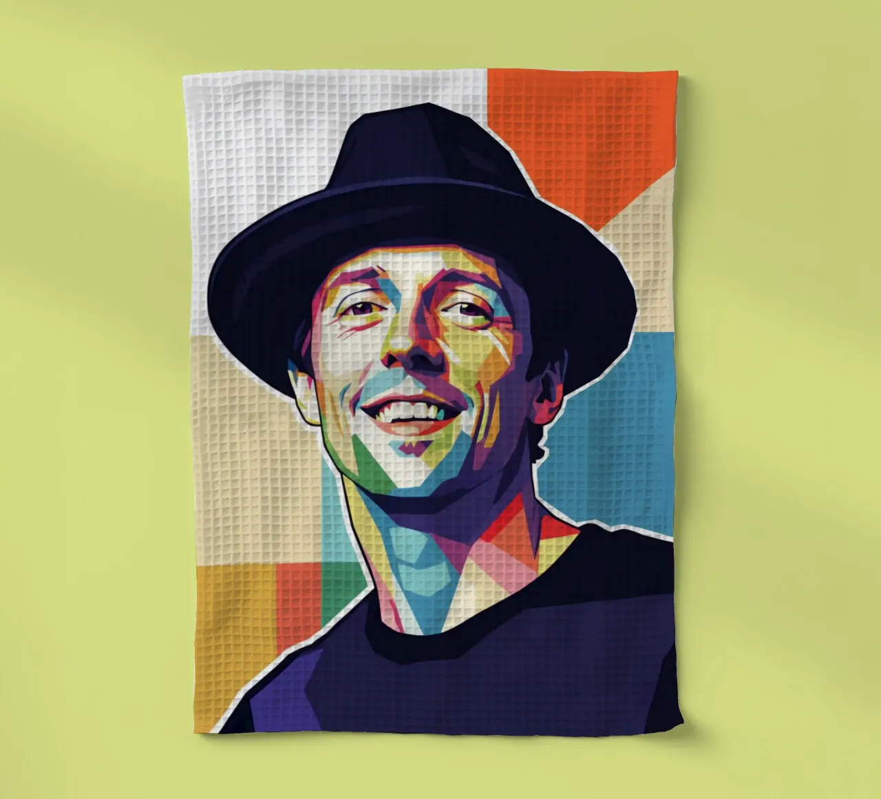 Ritratto pop art di Jason Mraz canovaccio da cucina da Hantamrata
