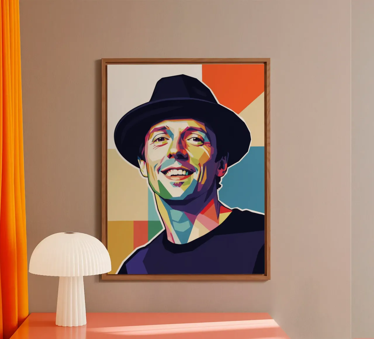 Ritratto pop art di Jason Mraz alluminio dibond da Hantamrata