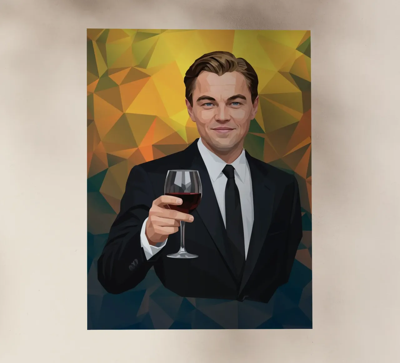 Leonardo dicaprio Lowpoly pellicola backlit da Low Profile