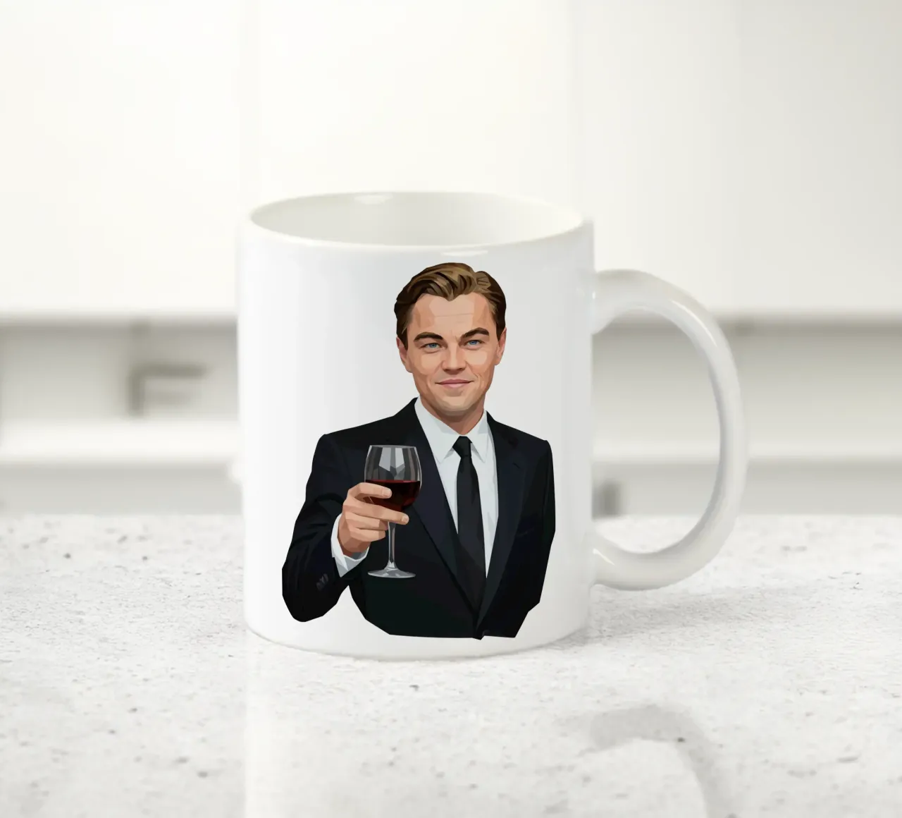 Leonardo dicaprio Lowpoly tazza in ceramica da Low Profile