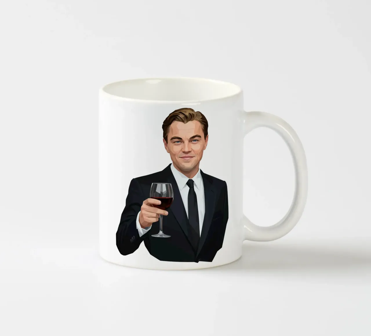 Leonardo dicaprio Lowpoly tazza in ceramica da Low Profile