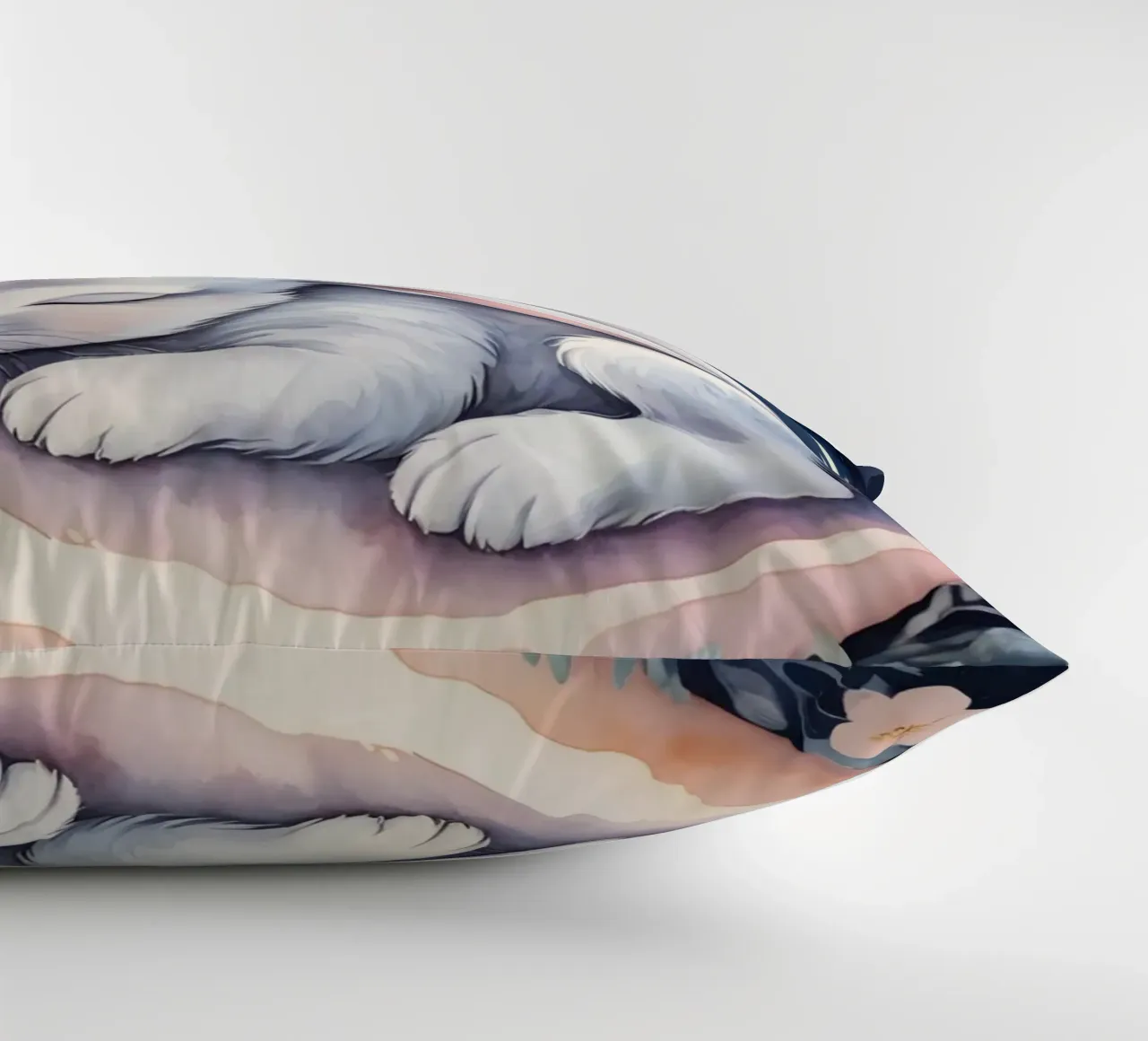 Coniglietto che dorme sulla luna crescente con le stelle cuscino da DesignDoodle