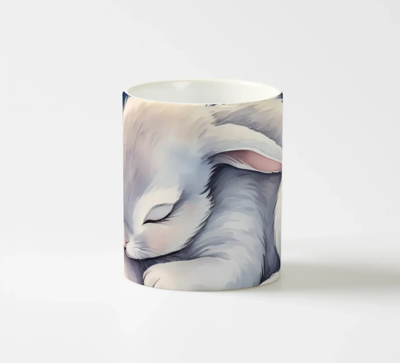 Coniglietto che dorme sulla luna crescente con le stelle tazza in ceramica da DesignDoodle