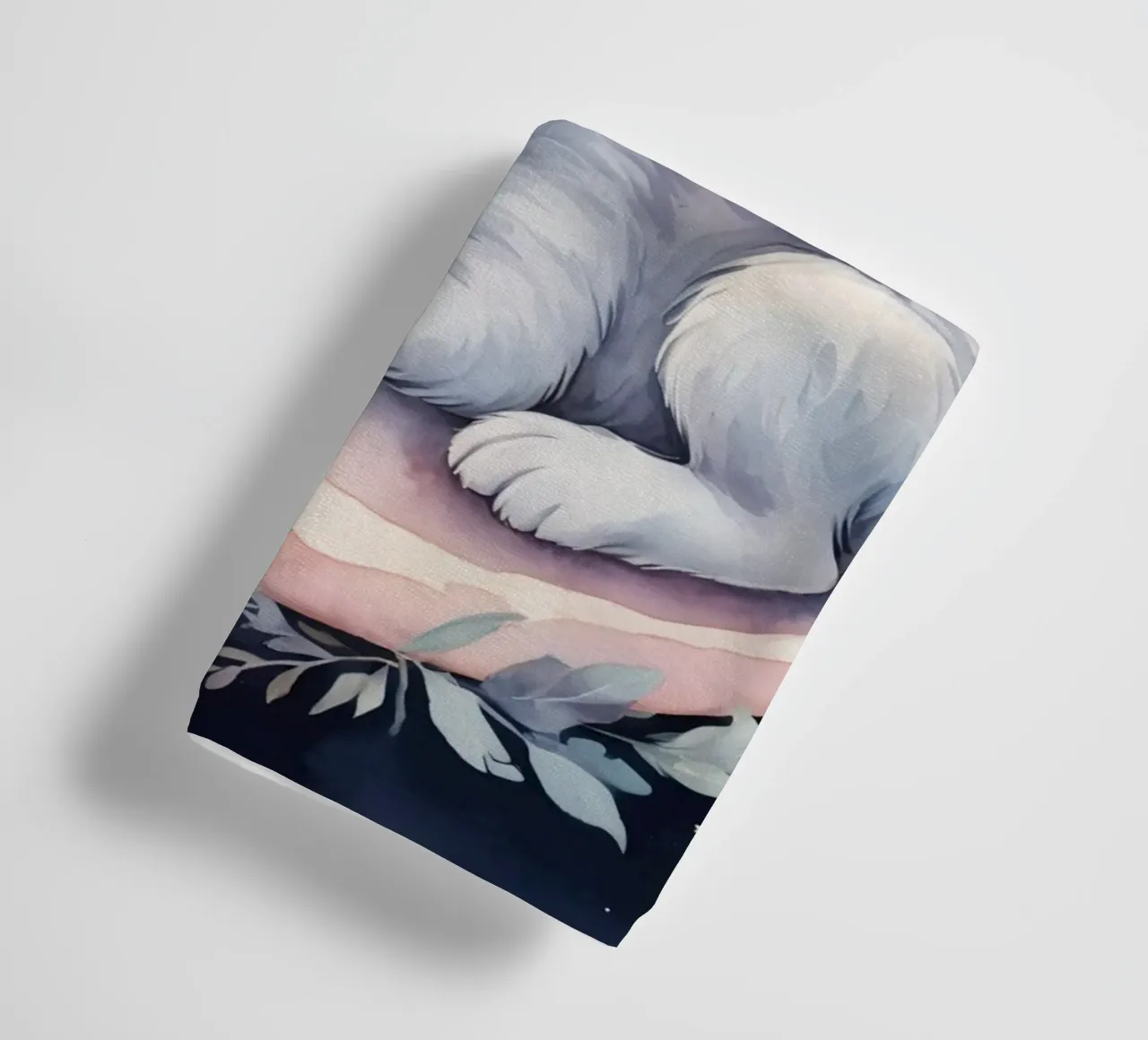 Lapin dormant sur un croissant de lune avec des étoiles serviette de bain de DesignDoodle