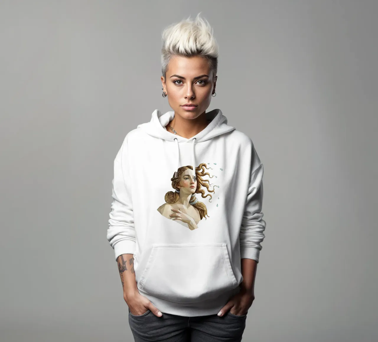 Venus getta i capelli Lowpoly felpa con cappuccio da Low Profile