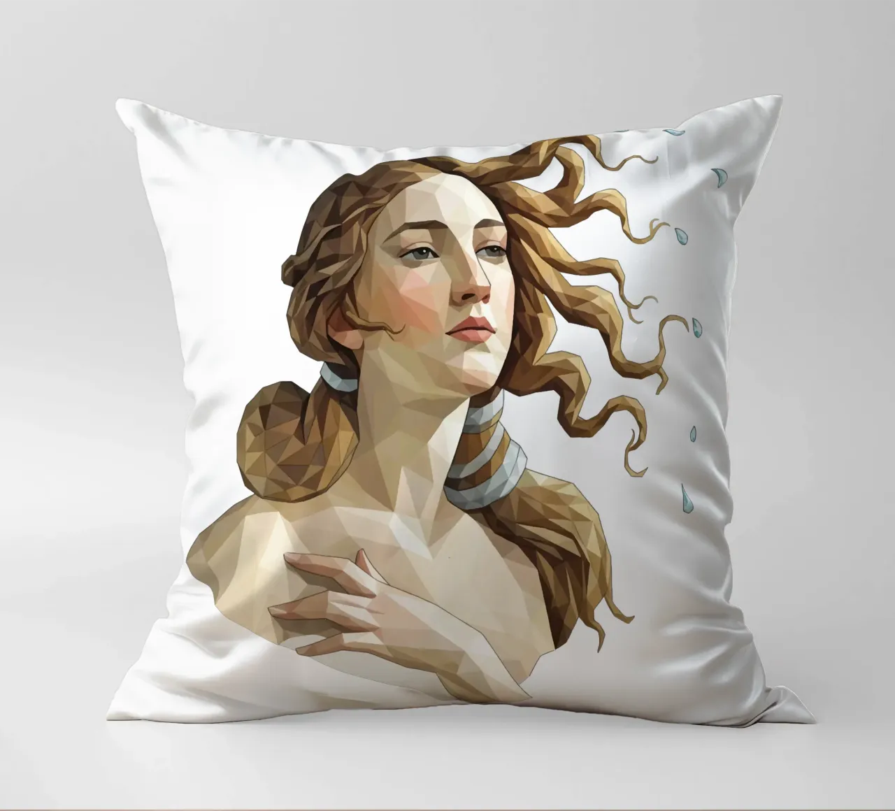 Venus getta i capelli Lowpoly cuscino da Low Profile