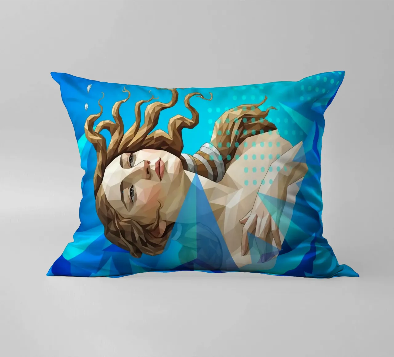 Venus getta i capelli Lowpoly cuscino da Low Profile