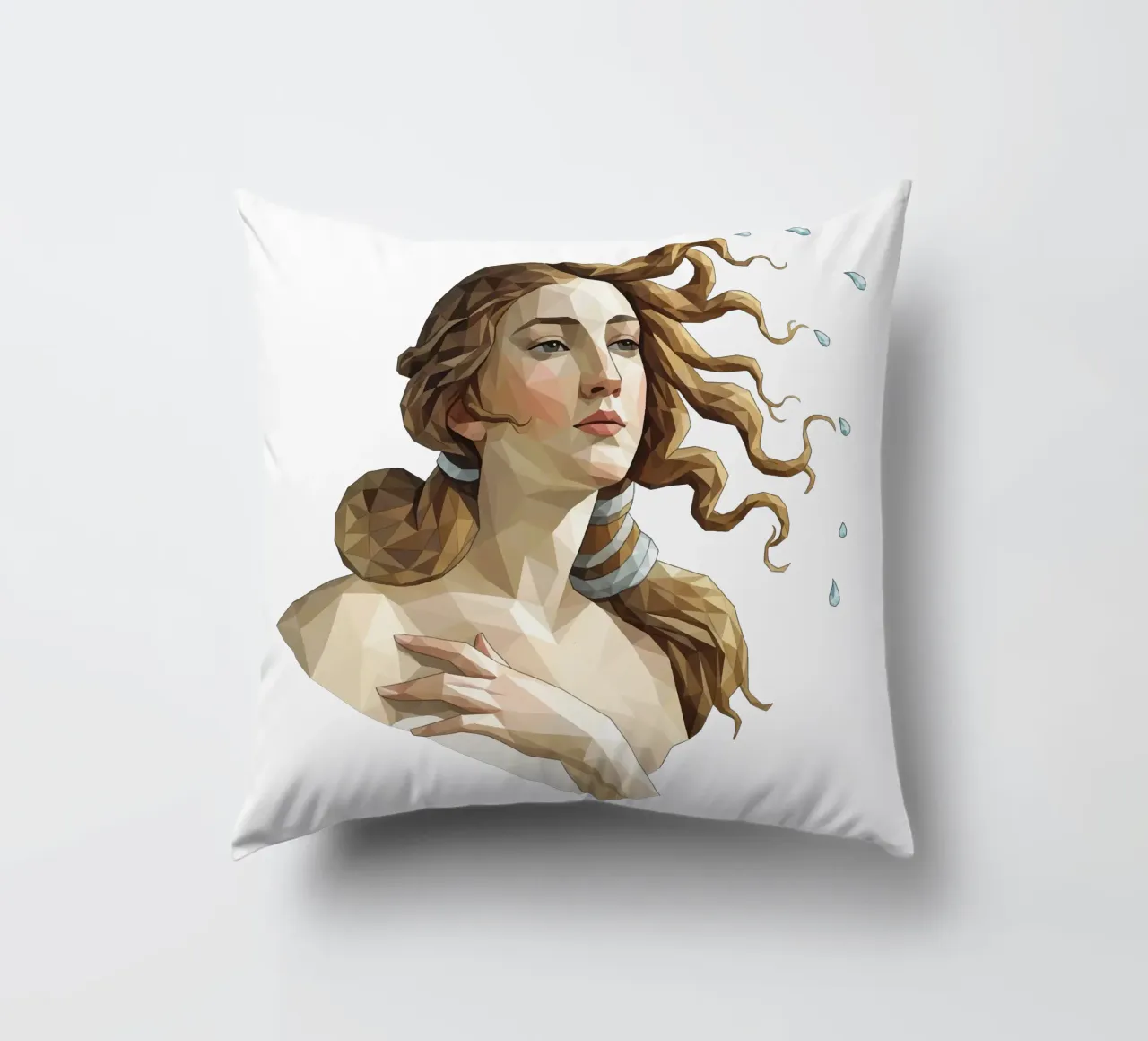 Venus getta i capelli Lowpoly cuscino da Low Profile