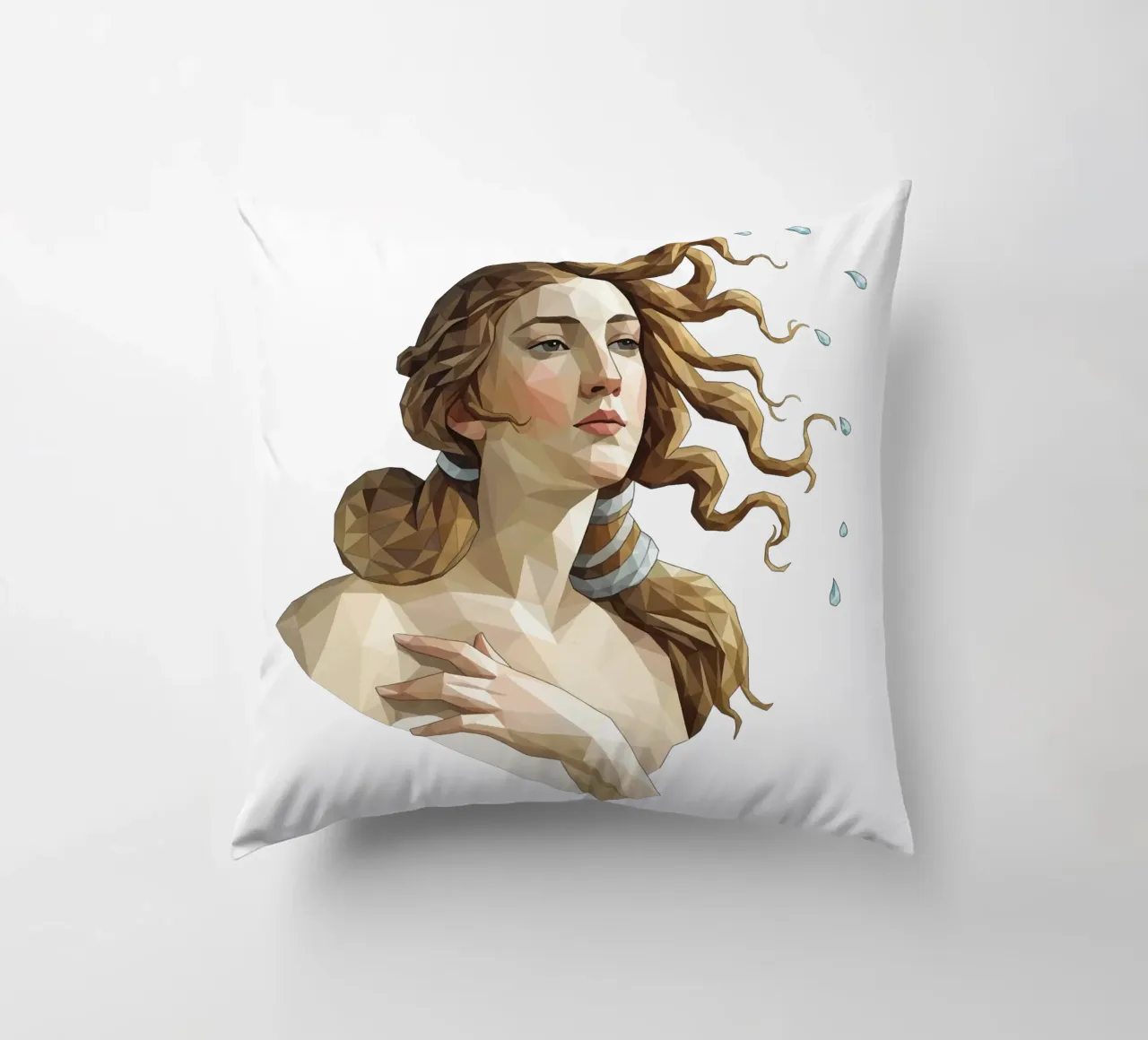 Venus getta i capelli Lowpoly cuscino da Low Profile