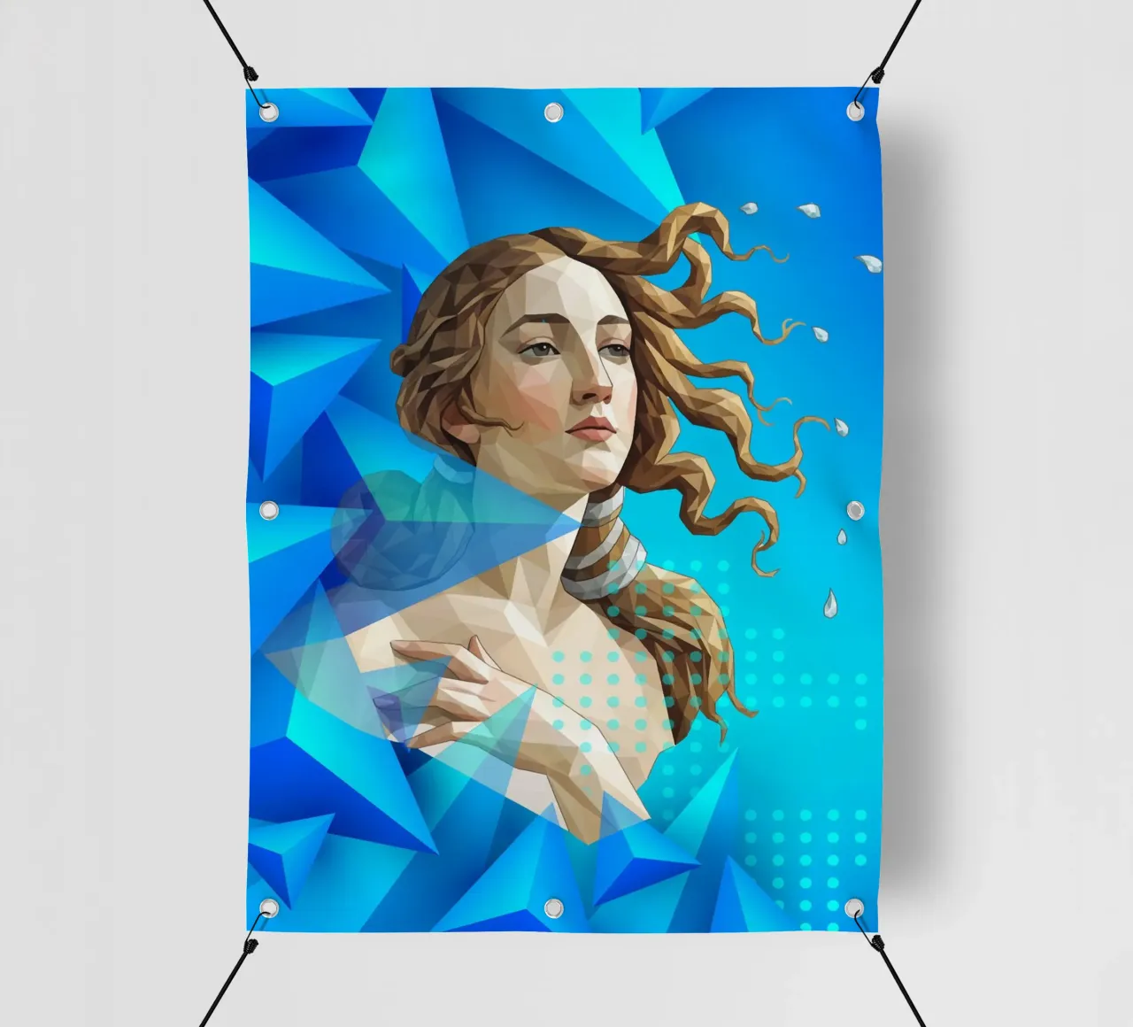 Venus getta i capelli Lowpoly telo in pvc da Low Profile