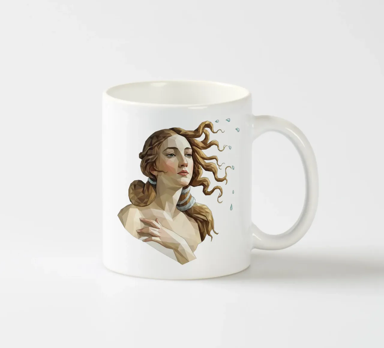 Venus getta i capelli Lowpoly tazza in ceramica da Low Profile