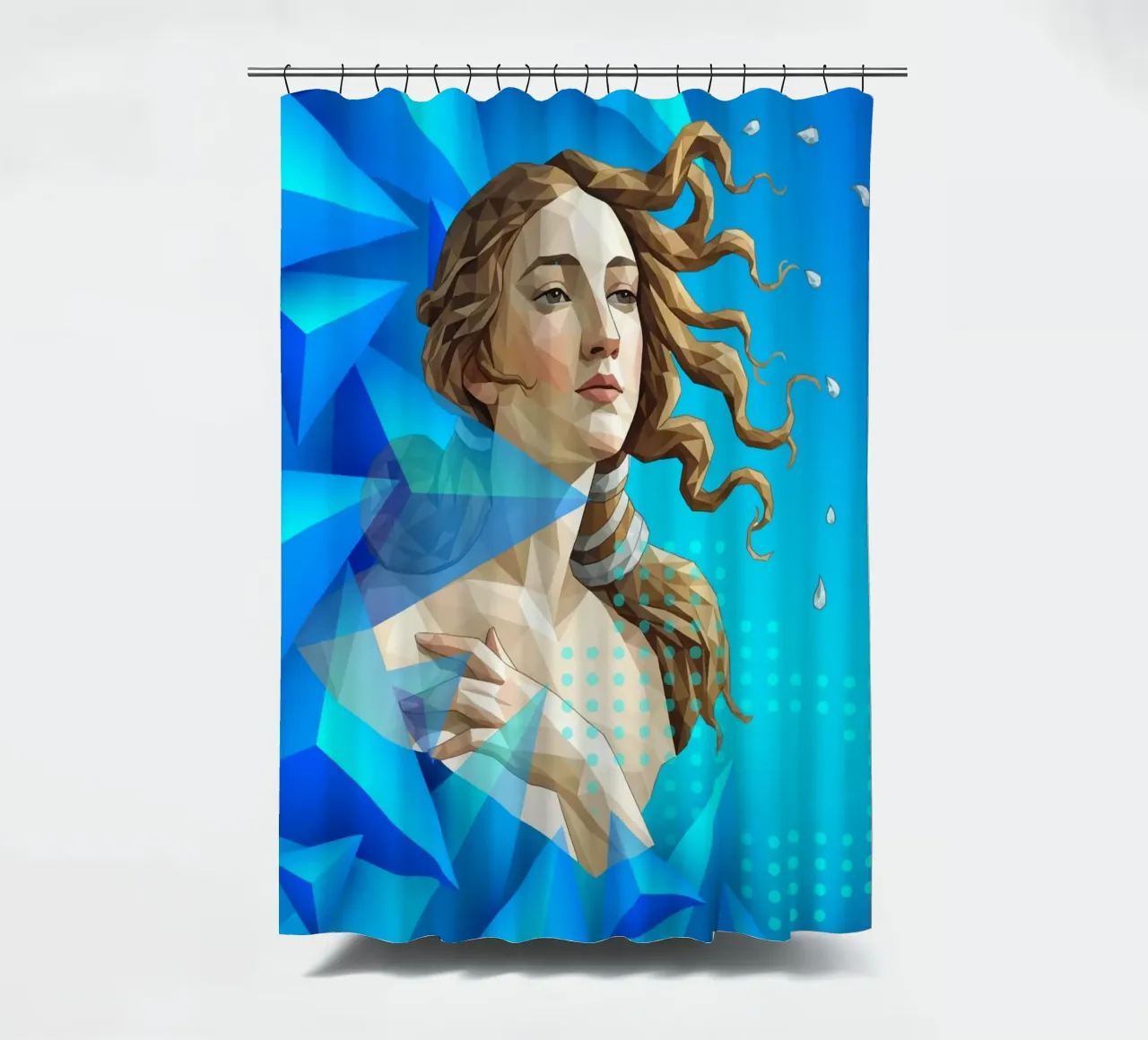 Venus getta i capelli Lowpoly tenda da doccia da Low Profile