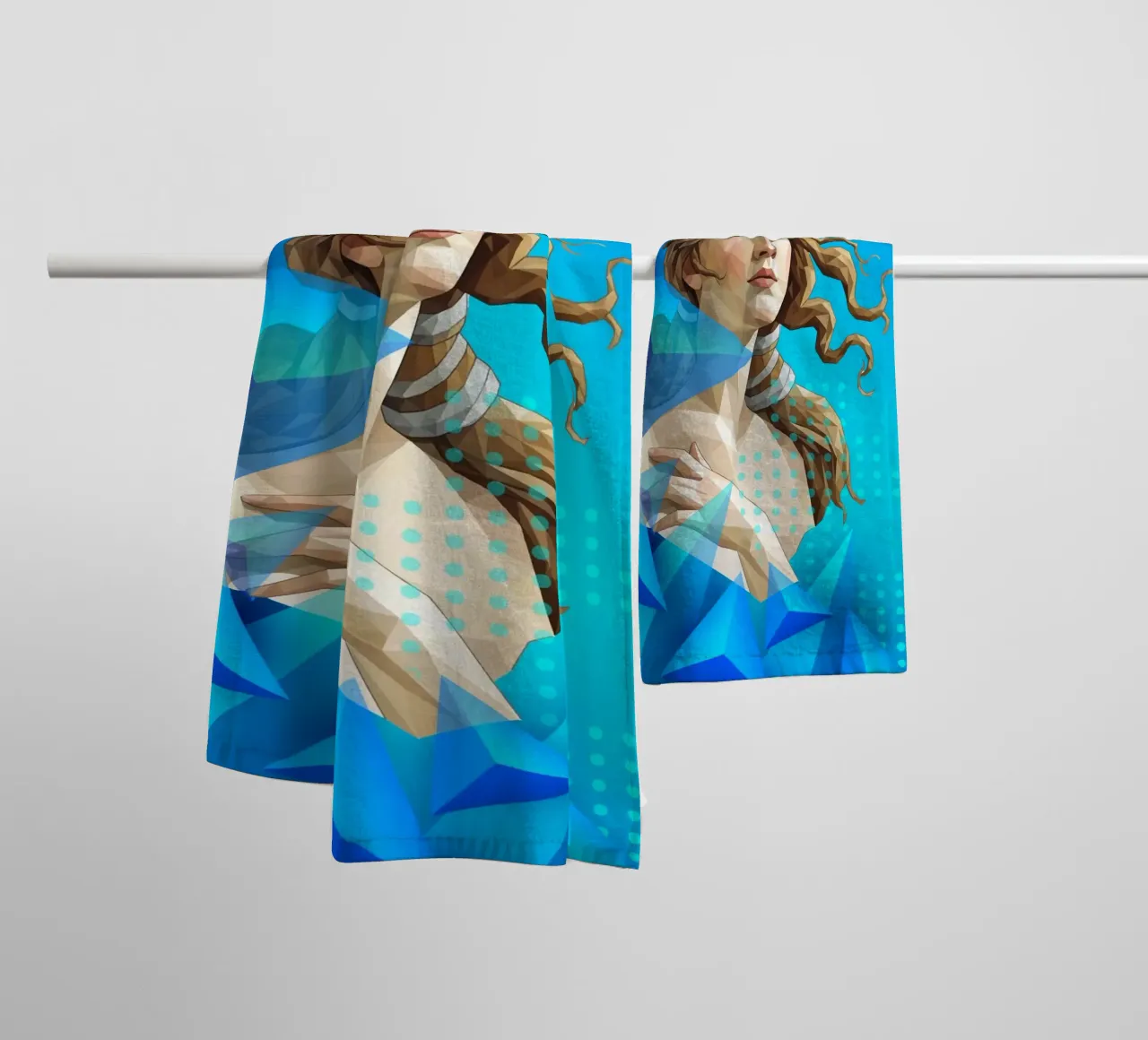 Venus getta i capelli Lowpoly asciugamano da bagno da Low Profile