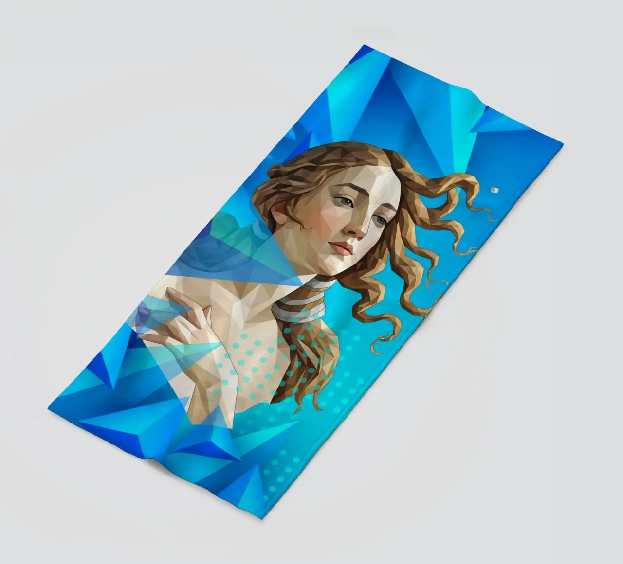 Venus getta i capelli Lowpoly telo mare da Low Profile