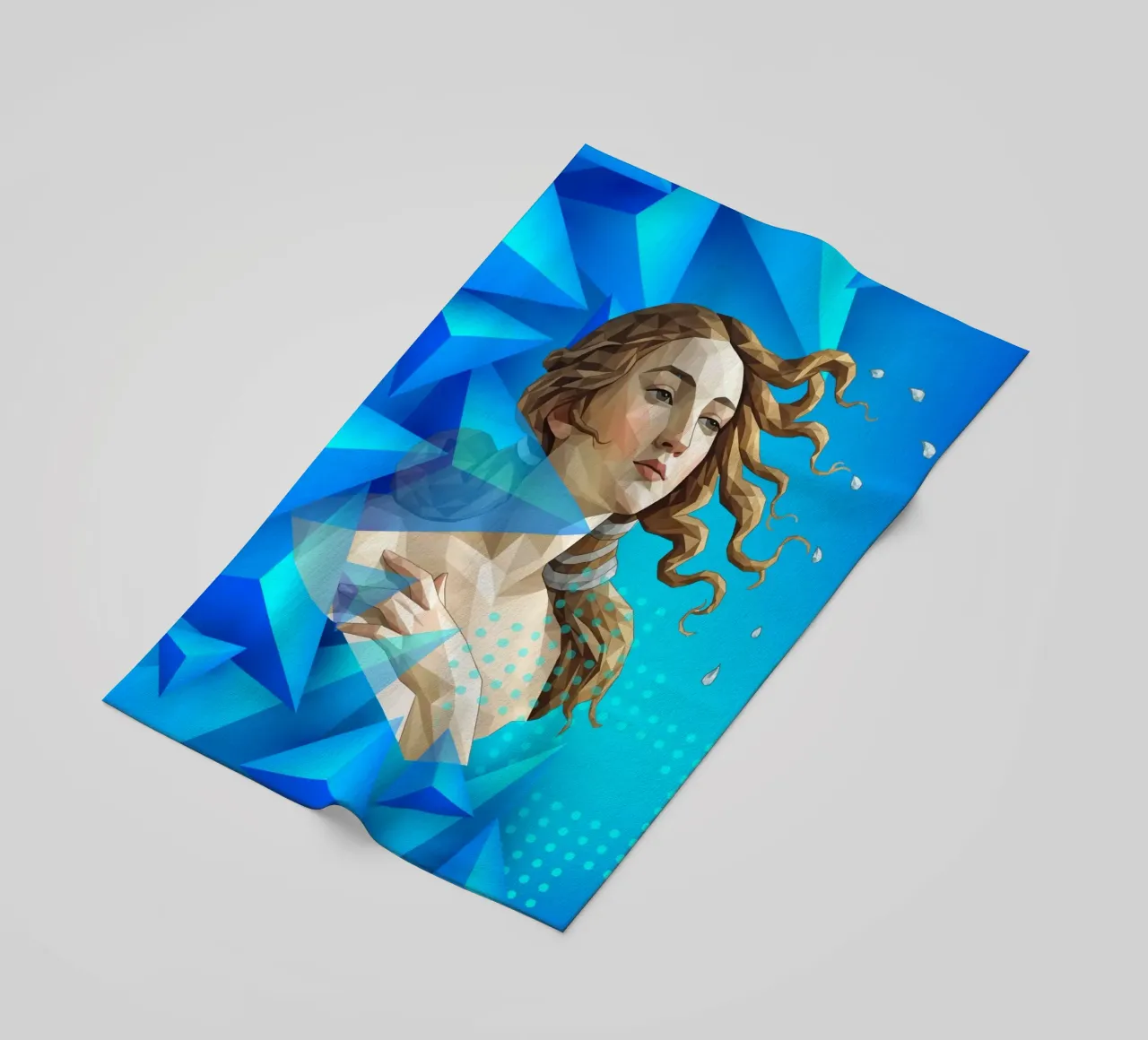 Venus getta i capelli Lowpoly telo mare da Low Profile