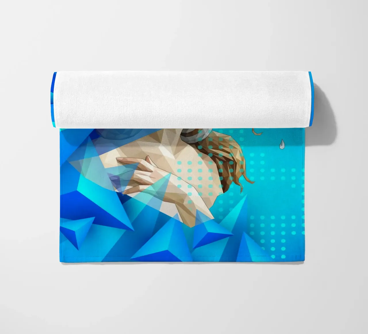 Venus getta i capelli Lowpoly telo mare da Low Profile