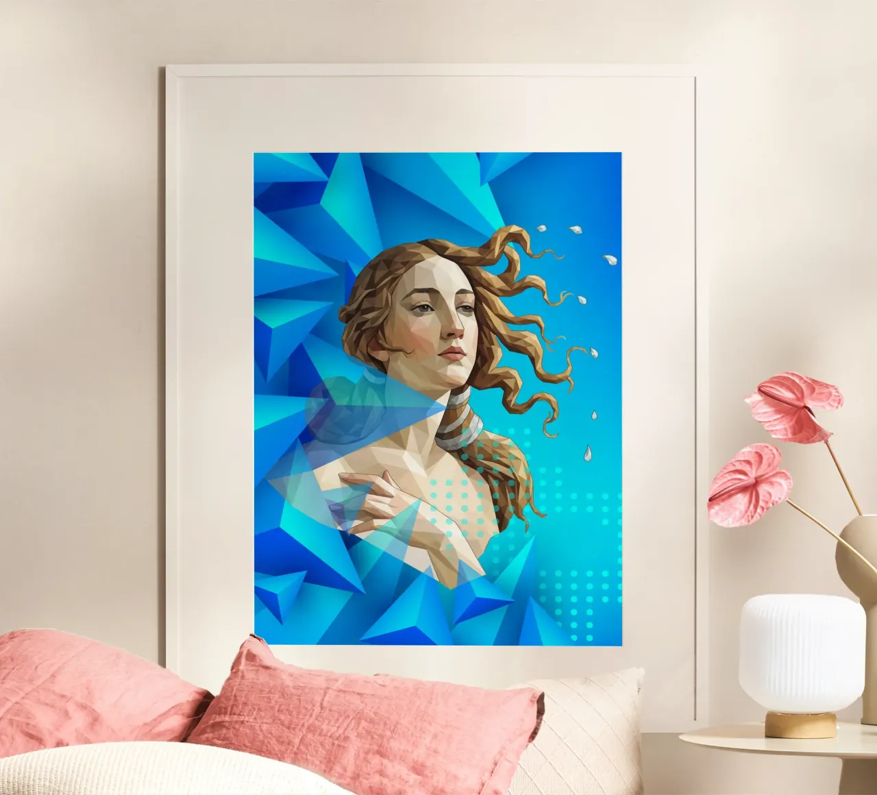 Venus getta i capelli Lowpoly carta hahnemühle da Low Profile