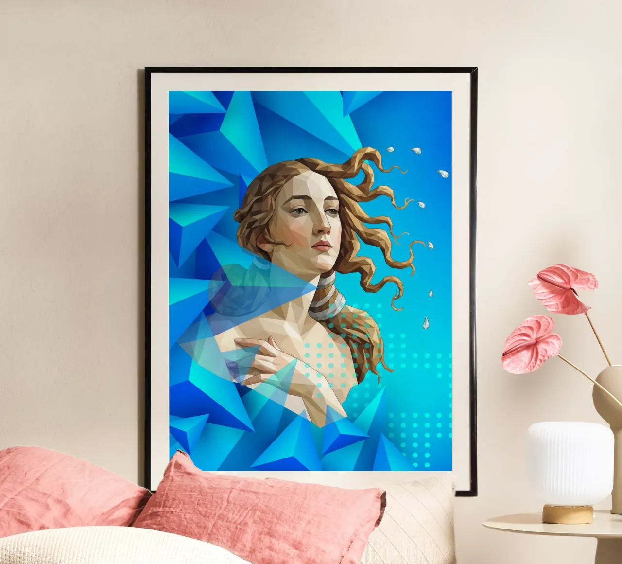 Venus getta i capelli Lowpoly carta hahnemühle da Low Profile