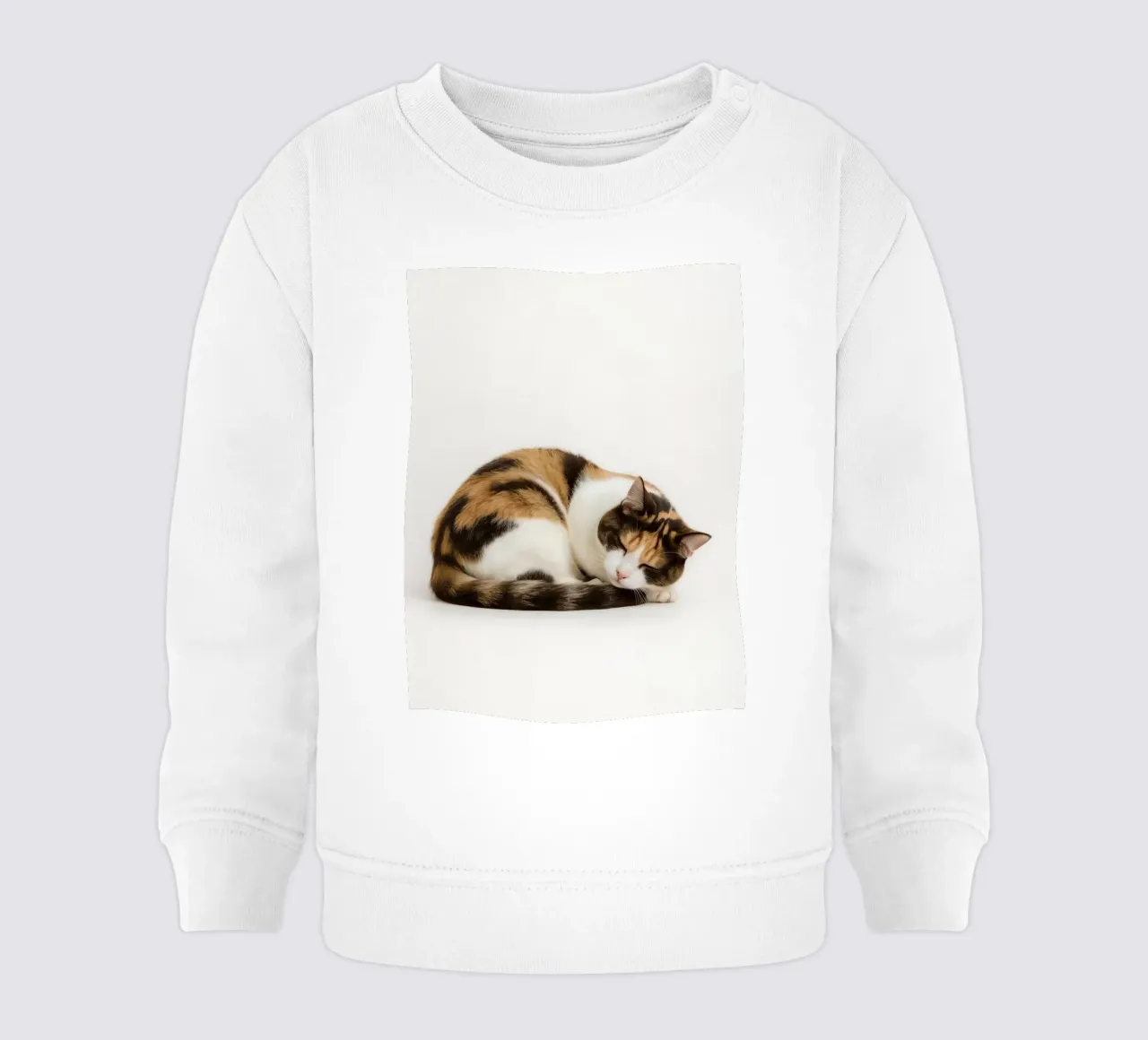 Gatto calico che dorme felpa neonato da DesignDoodle