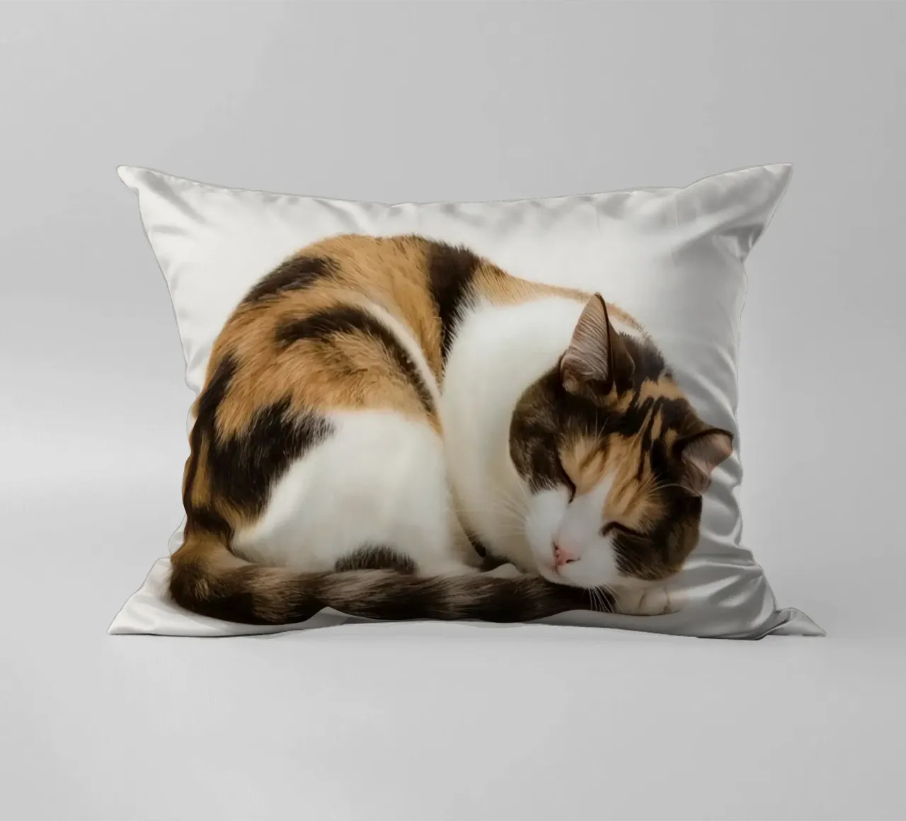 Gatto calico che dorme cuscino da DesignDoodle