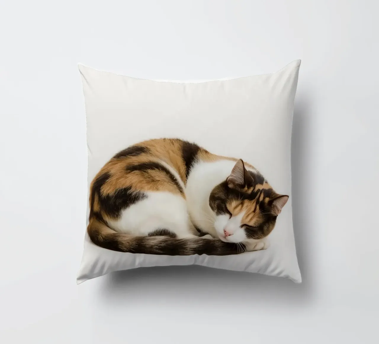 Gatto calico che dorme cuscino da DesignDoodle