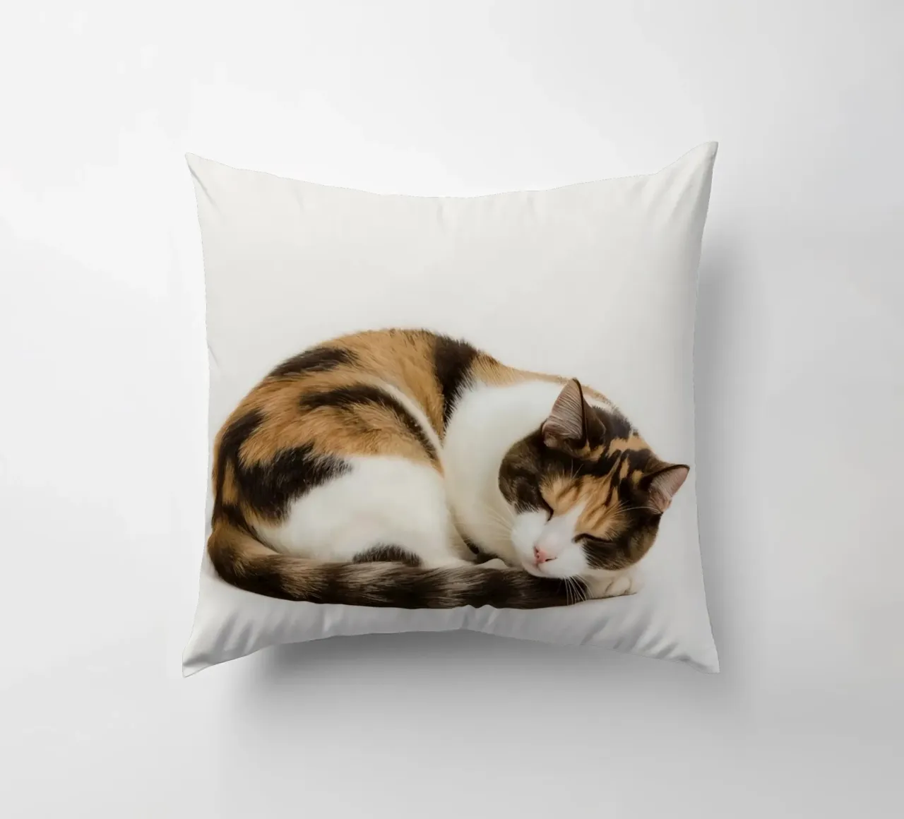 Gatto calico che dorme cuscino da DesignDoodle