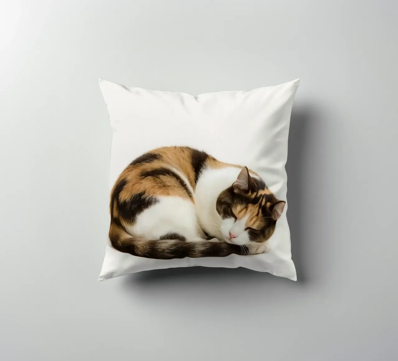 Gatto calico che dorme cuscino da DesignDoodle