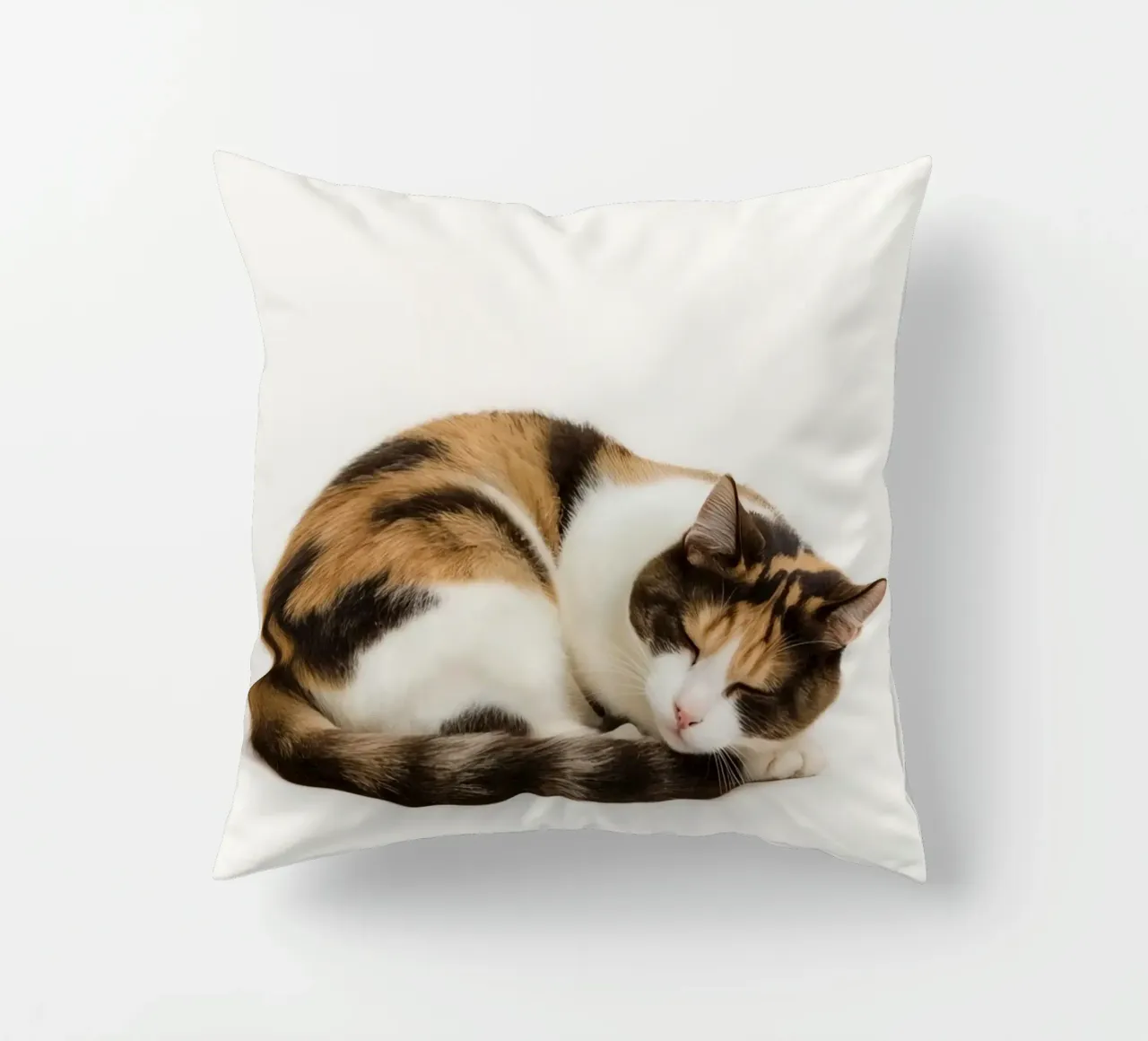 Gatto calico che dorme cuscino da DesignDoodle