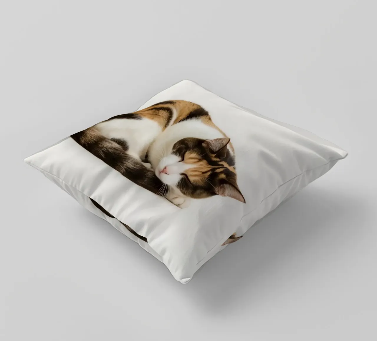 Gatto calico che dorme cuscino da DesignDoodle