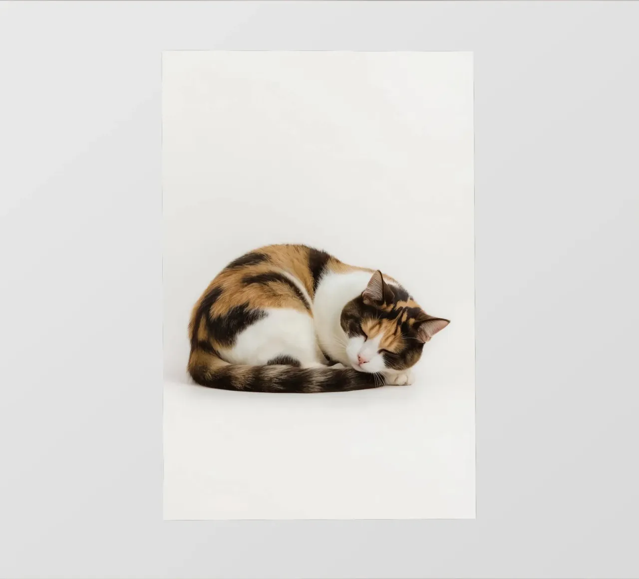 Gatto calico che dorme telo in pvc da DesignDoodle