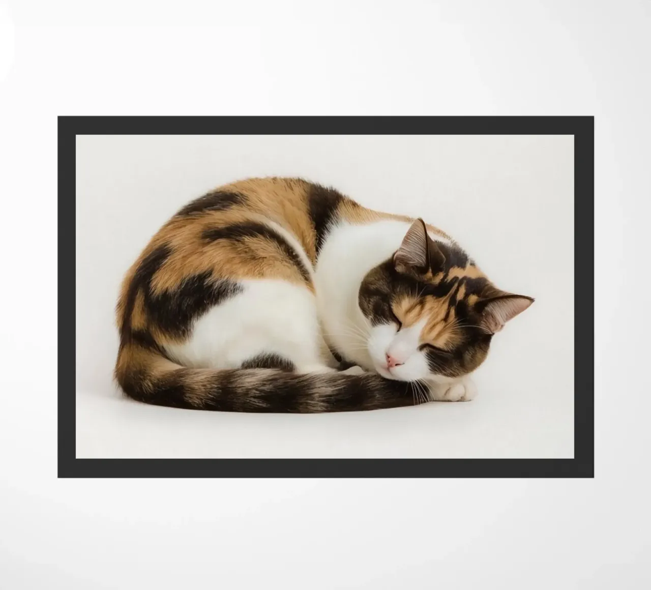 Gatto calico che dorme zerbino da DesignDoodle