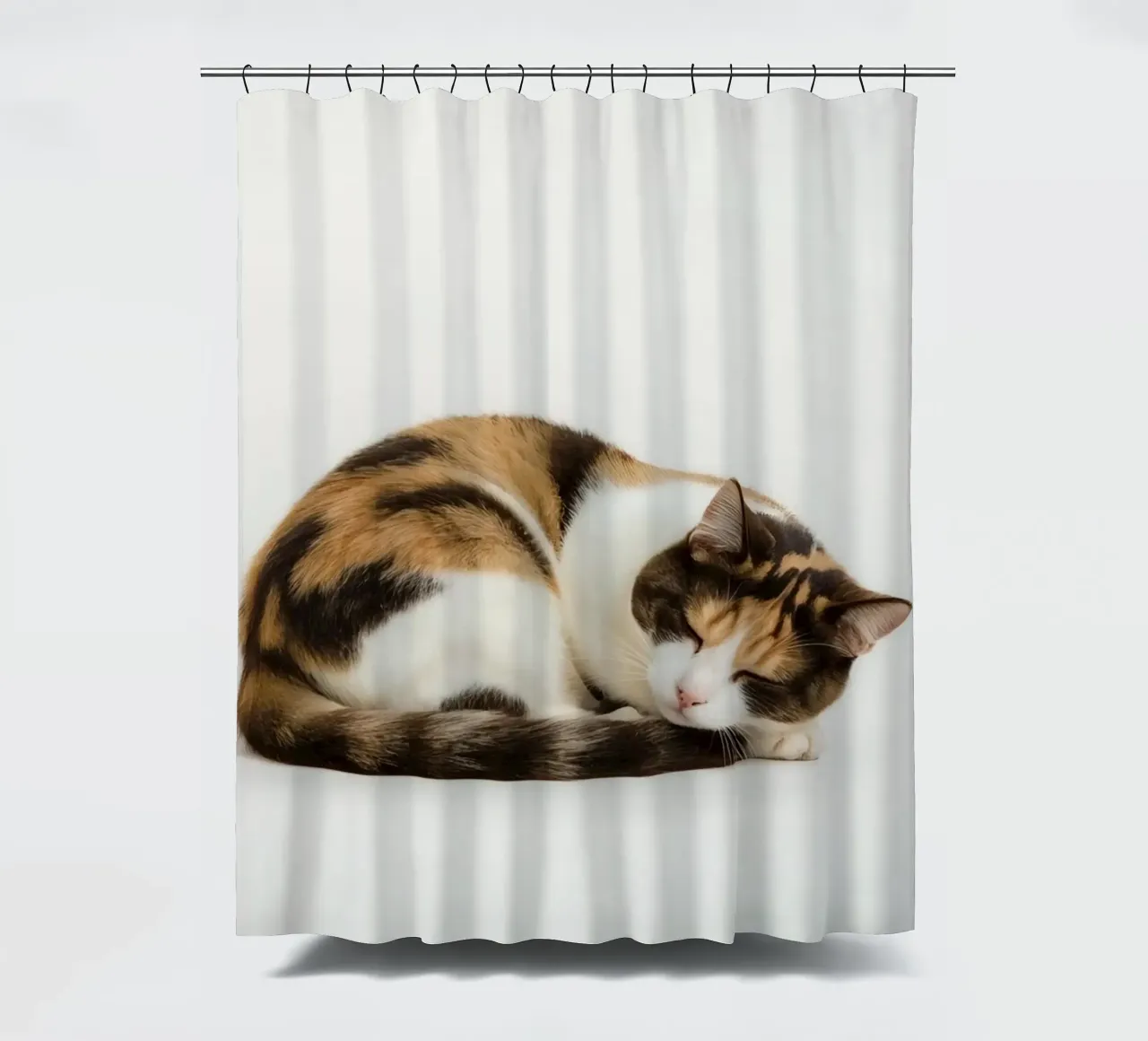 Gatto calico che dorme tenda da doccia da DesignDoodle