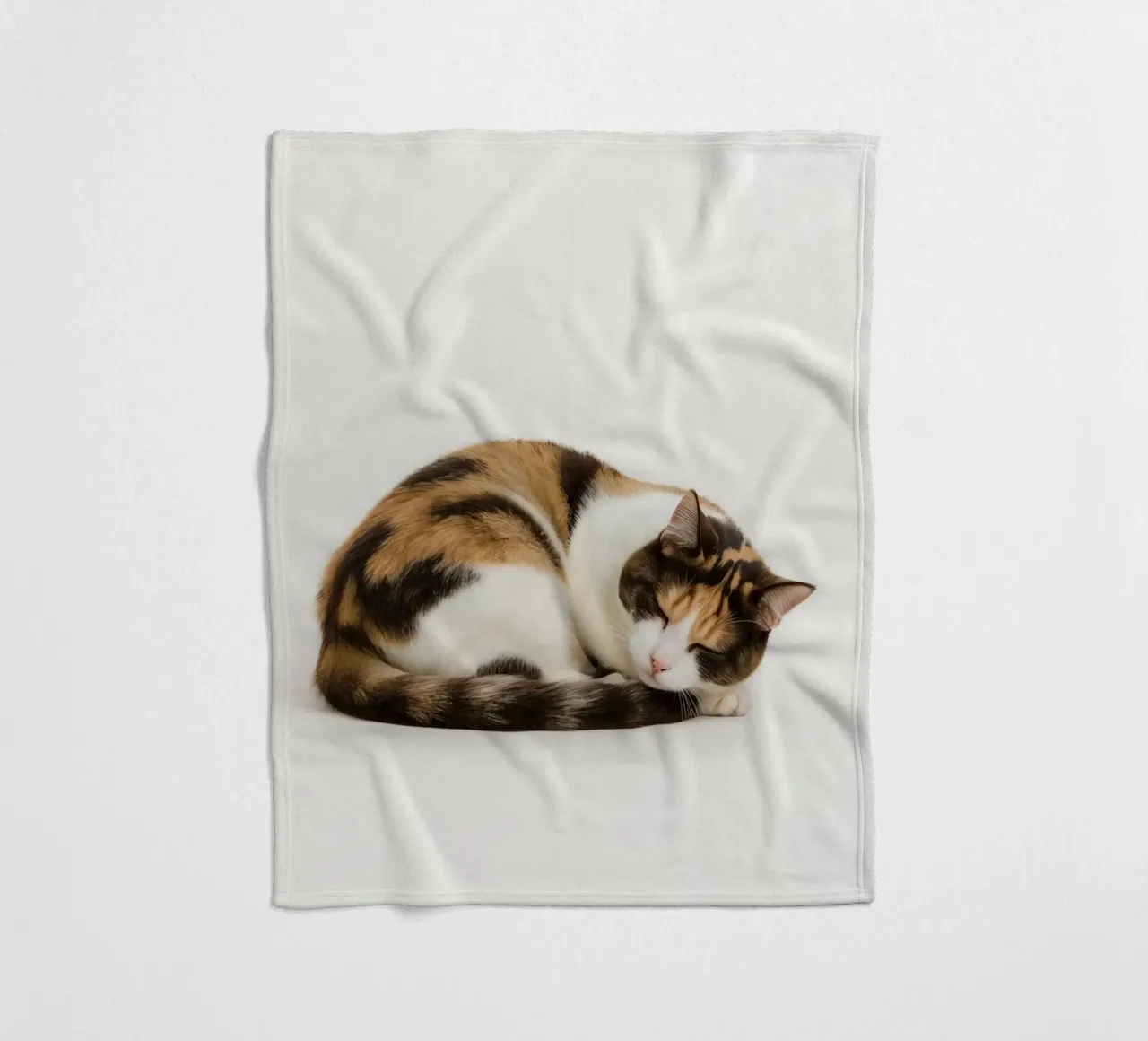 Gatto calico che dorme coperta in pile da DesignDoodle