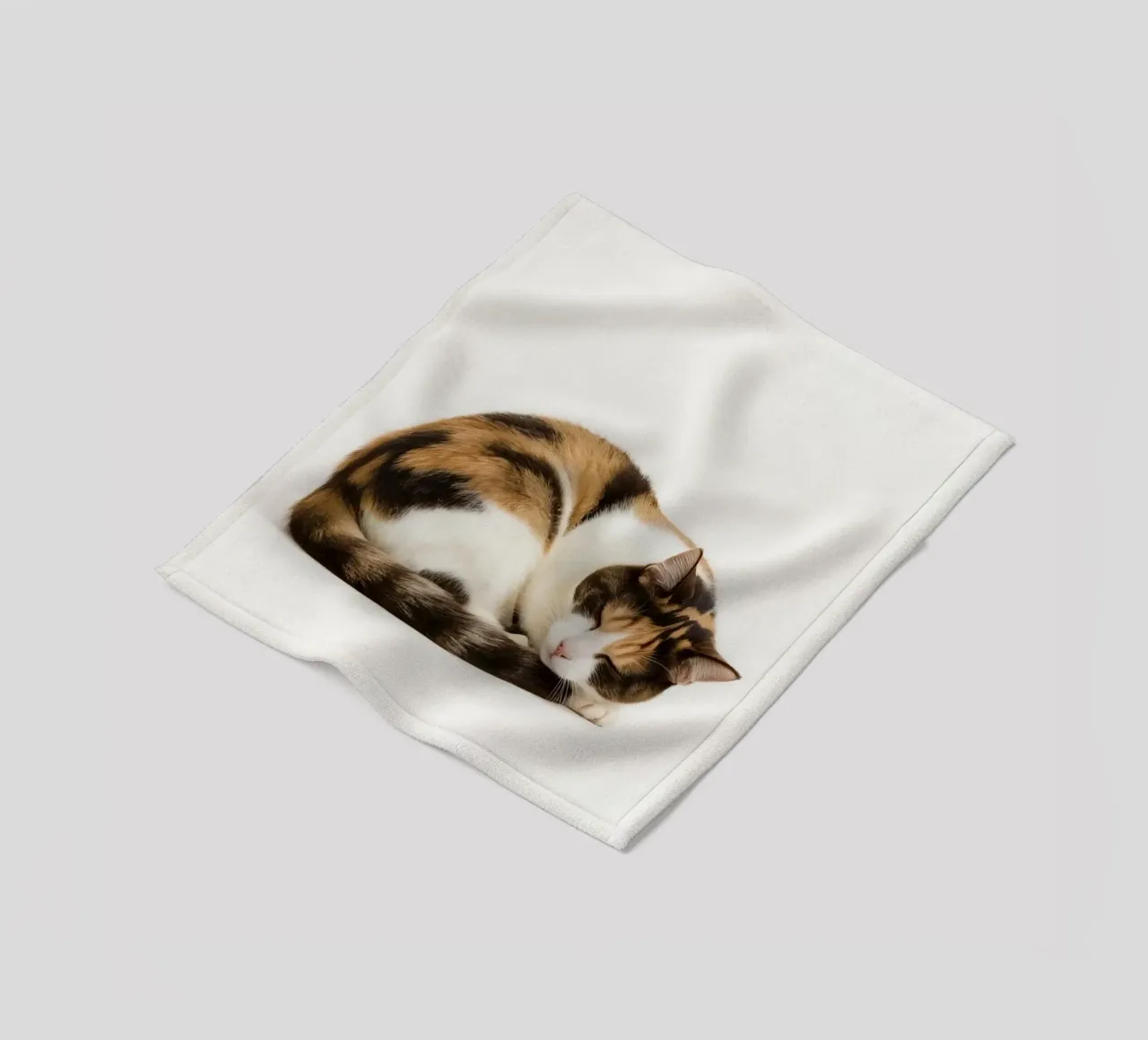 Gatto calico che dorme coperta in pile da DesignDoodle