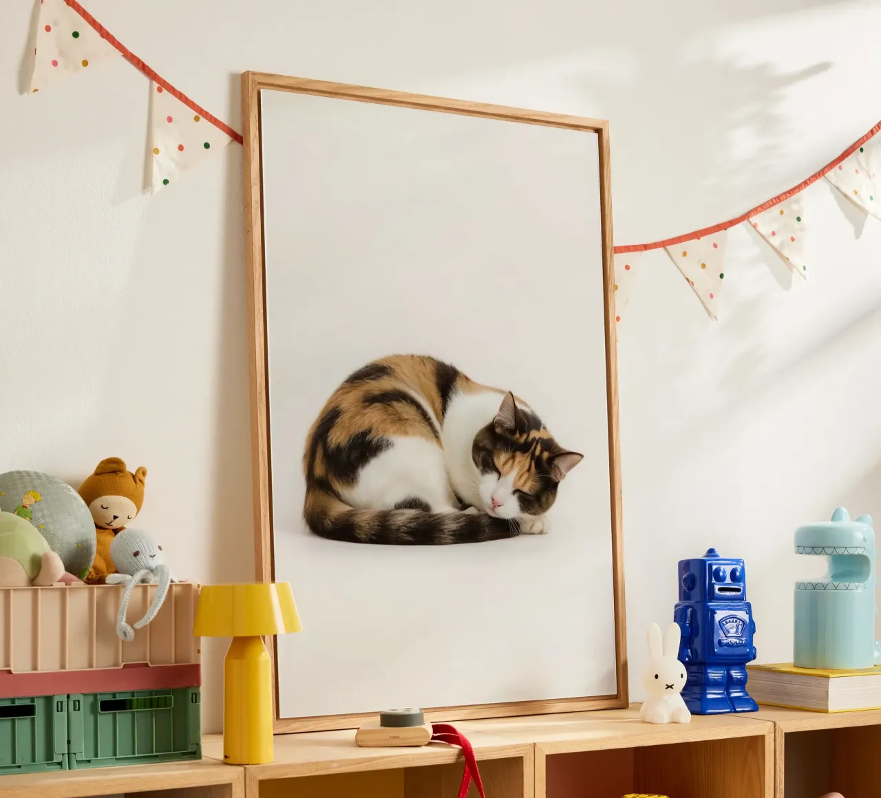 Gatto calico che dorme plexiglass da DesignDoodle