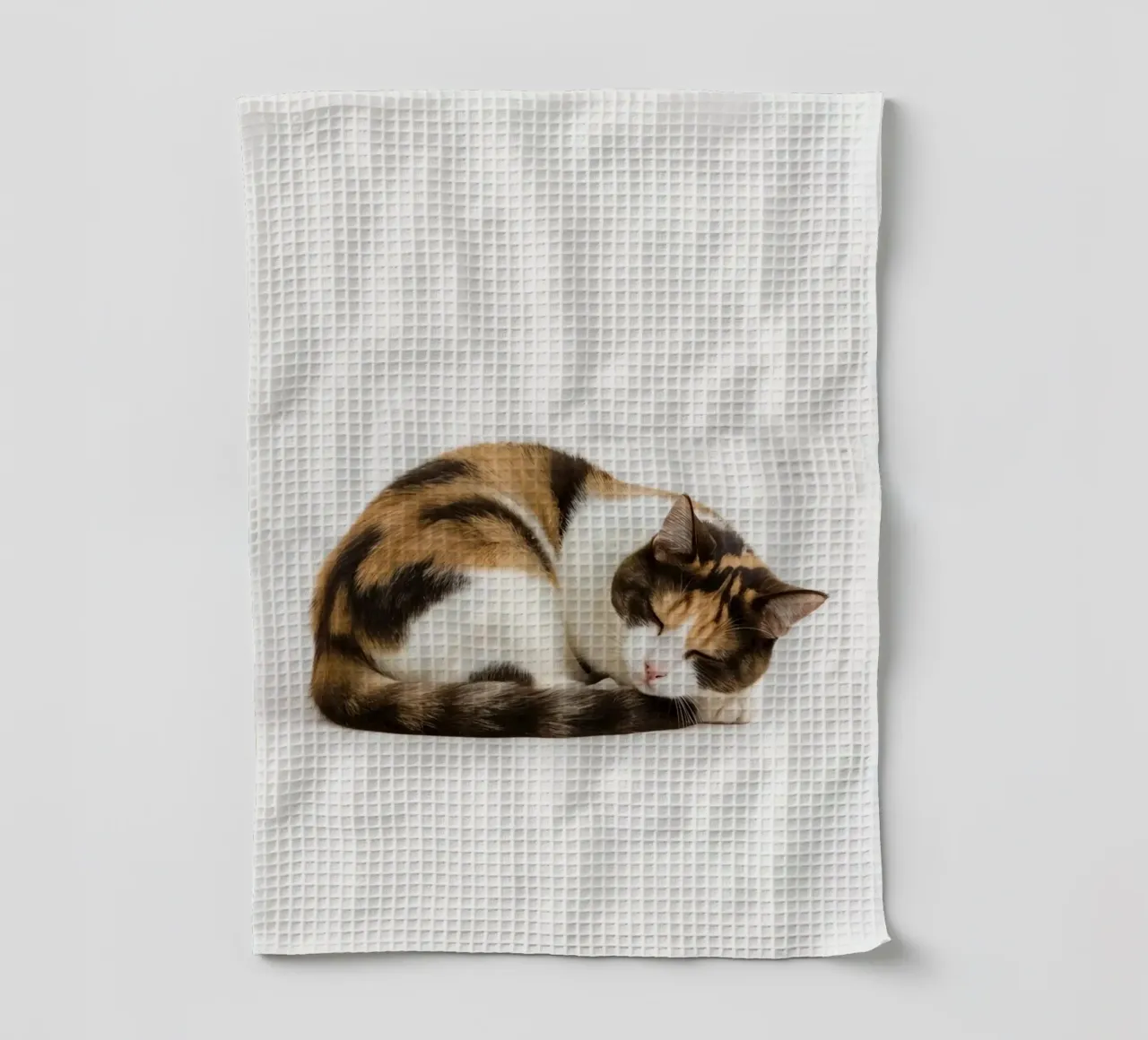 Gatto calico che dorme canovaccio da cucina da DesignDoodle