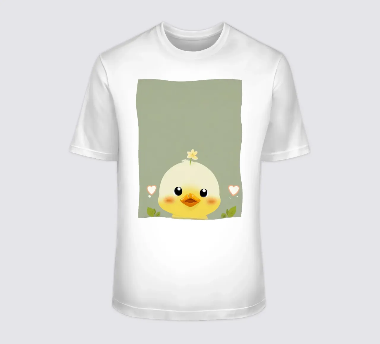 Simpatico pulcino felice con fiore t-shirt da DesignDoodle