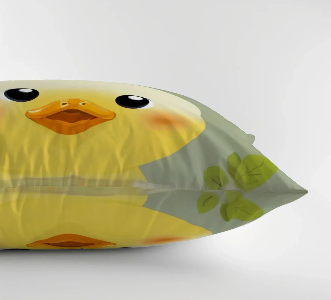 Simpatico pulcino felice con fiore cuscino da DesignDoodle