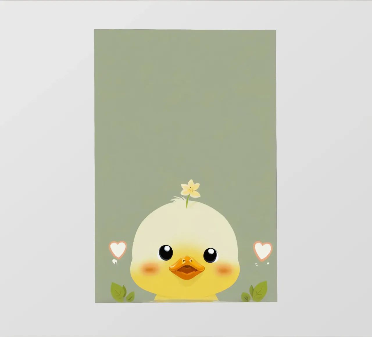 Simpatico pulcino felice con fiore telo in pvc da DesignDoodle