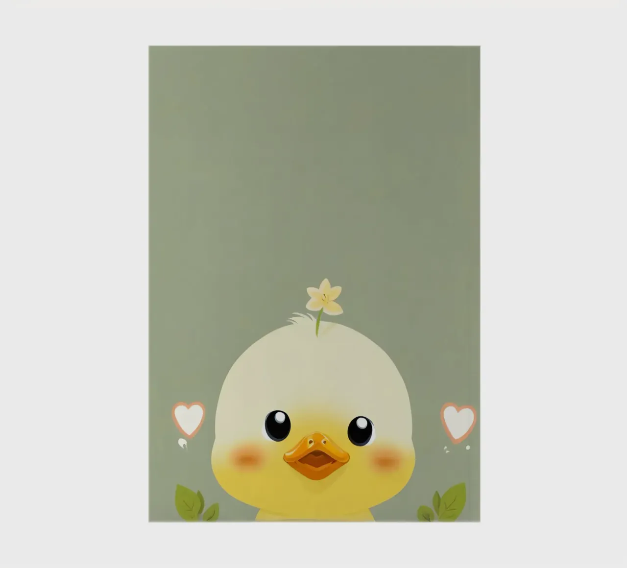 Mignon poussin heureux avec une fleur carnet de notes de DesignDoodle