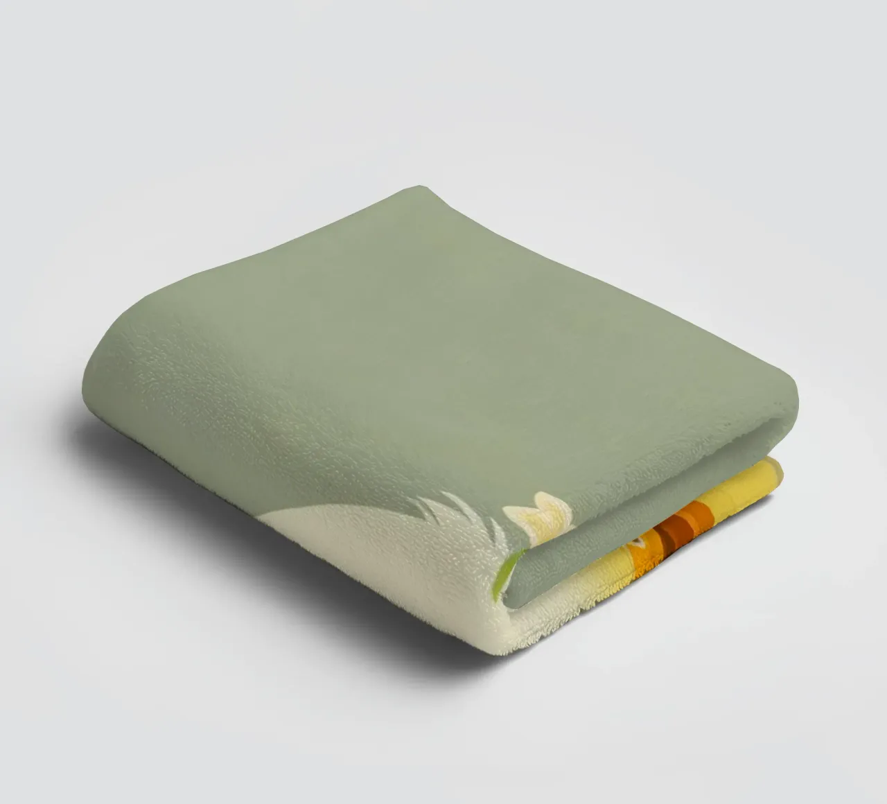Simpatico pulcino felice con fiore asciugamano da bagno da DesignDoodle