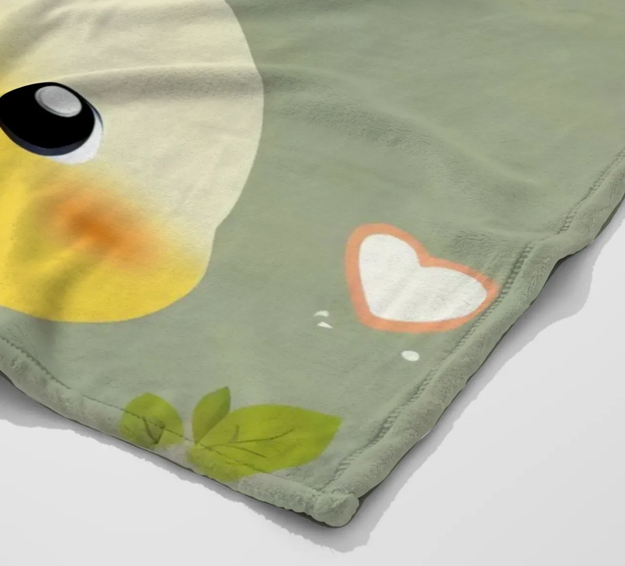 Simpatico pulcino felice con fiore coperta in pile da DesignDoodle
