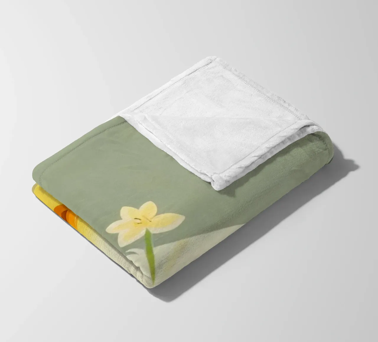 Simpatico pulcino felice con fiore coperta in pile da DesignDoodle